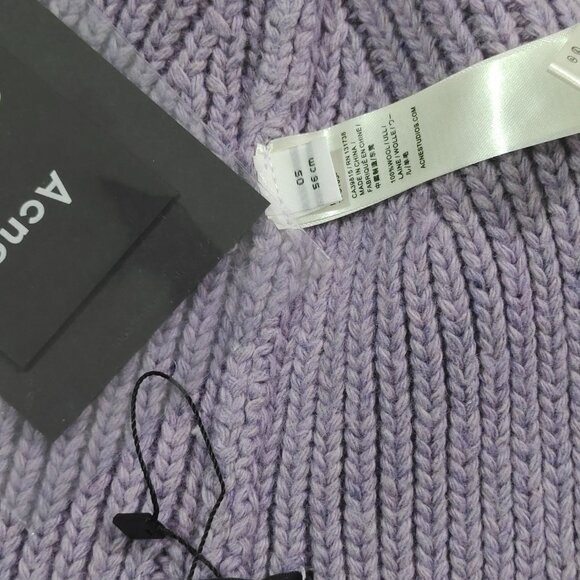 Acne Studios Purple Wool Knit Hat - Picture 5 of 8